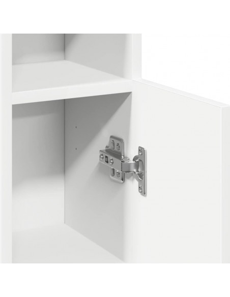 Mobile da Bagno con Portarotolo Bianco 20,5x22x90 cm