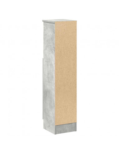 Mobile da Bagno con Portarotolo Grigio Cemento 20,5x22x90 cm