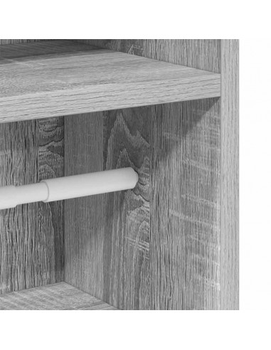 Mobile da Bagno con Portarotolo Grigio Sonoma 20,5x22x90 cm