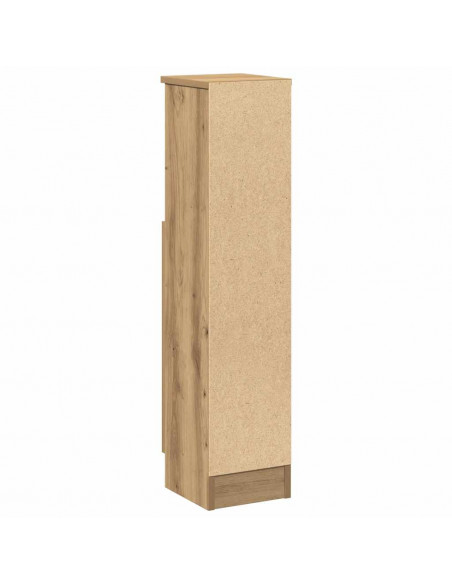 Mobile da Bagno con Portarotolo Rovere Artigianale 20,5x22x90cm