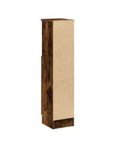 Mobile da Bagno con Portarotolo Rovere Fumo 20,5x22x90 cm