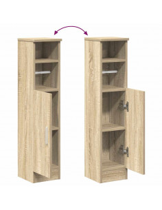 Mobile da Bagno con Portarotolo Rovere Sonoma 20,5x22x90 cm 2