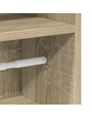 Mobile da Bagno con Portarotolo Rovere Sonoma 20,5x22x90 cm