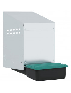 Nido per Polli 1 Scomparto A Parete in Acciaio Zincato