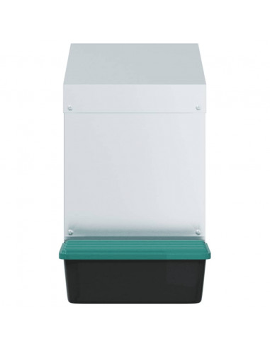 Nido per Polli 1 Scomparto A Parete in Acciaio Zincato