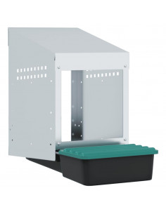 Nido per Polli 1 Scomparto A Parete in Acciaio Zincato