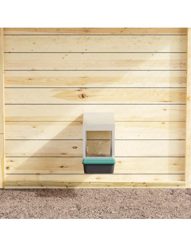 Nido per Polli 1 Scomparto A Parete in Acciaio Zincato