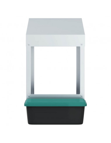 Nido per Polli 1 Scomparto A Parete in Acciaio Zincato