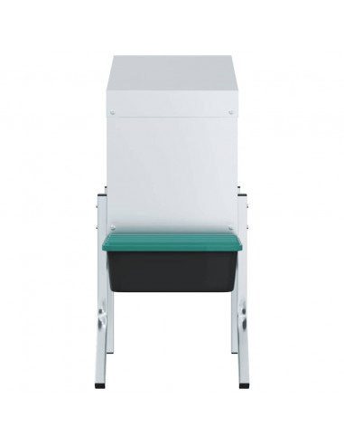 Nido per Polli 1 Scomparto con Gambe in Acciaio Zincato