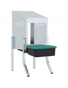 Nido per Polli 1 Scomparto con Gambe in Acciaio Zincato