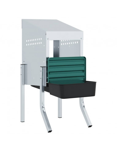 Nido per Polli 1 Scomparto con Gambe in Acciaio Zincato