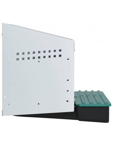 Nido per Polli 2 Scomparti A Parete in Acciaio Zincato