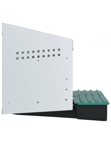 Nido per Polli 2 Scomparti A Parete in Acciaio Zincato