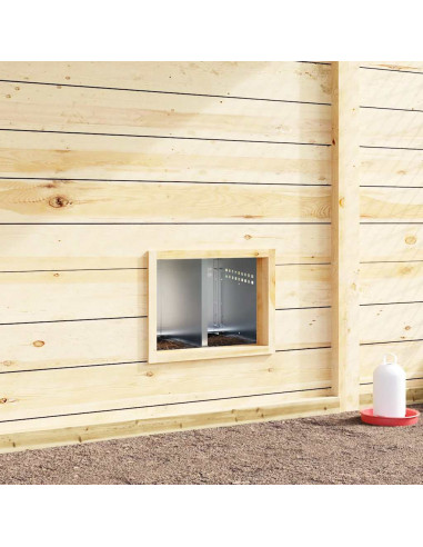 Nido per Polli 2 Scomparti con Gambe in Acciaio Zincato