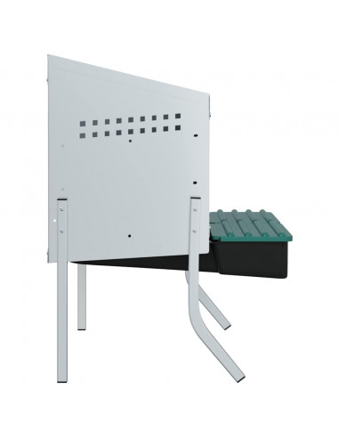 Nido per Polli 2 Scomparti con Gambe in Acciaio Zincato