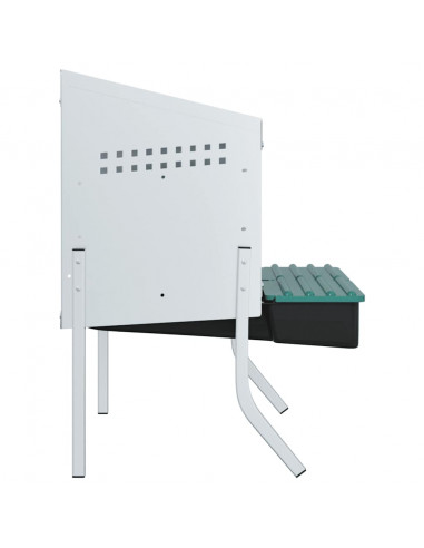 Nido per Polli 2 Scomparti con Gambe in Acciaio Zincato