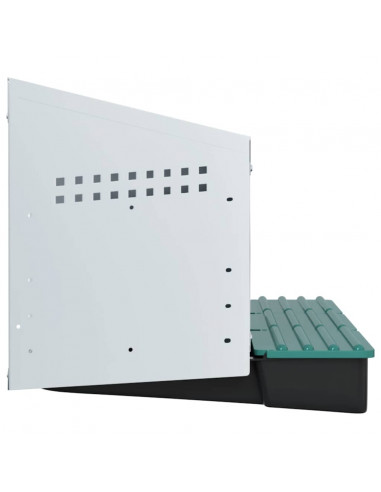 Nido per Polli 3 Scomparti A Parete in Acciaio Zincato