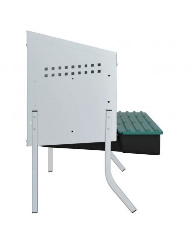 Nido per Polli 3 Scomparti con Gambe in Acciaio Zincato