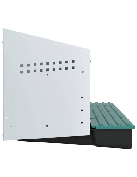 Nido per Galline a 4 Scomparti da Parete in Acciaio Zincato