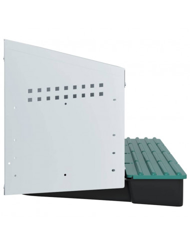 Nido per Polli 4 Scomparti A Parete in Acciaio Zincato