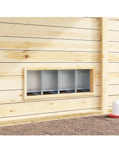 Nido per Polli 4 Scomparti con Gambe in Acciaio Zincato 2