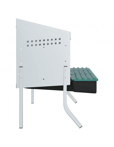 Nido per Galline a 4 Scomparti con Gambe in Acciaio Zincato