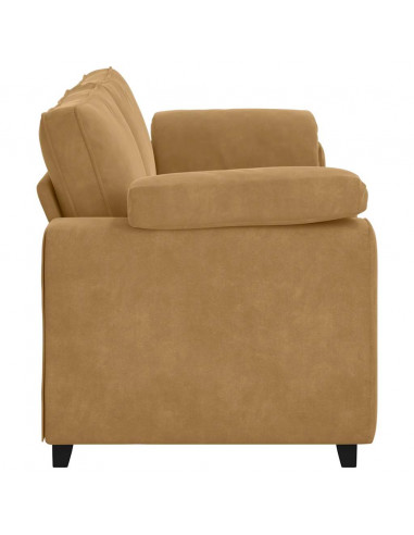 Divano a 3 Posti Marrone 178 cm in Velluto