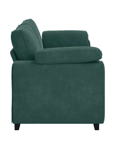 Divano a 3 Posti Verde Scuro 178 cm in Velluto