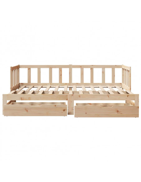Divano Letto Estraibile con Cassetti senza Materasso 80x200 cm