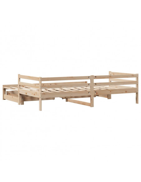 Divano Letto Estraibile con Cassetti senza Materasso 80x200 cm