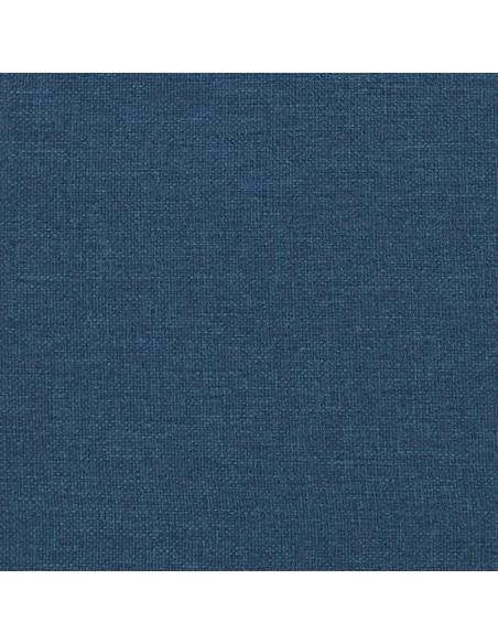 Divano Modulare con Poggiapiedi e Cuscini in Tessuto Blu