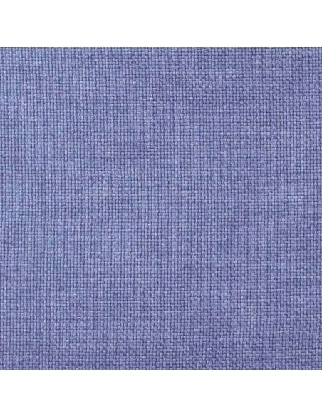 Divano Modulare con Poggiapiedi e Cuscini in Tessuto Jeans Blu