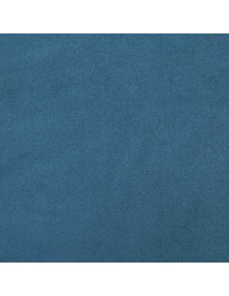Divano Modulare con Poggiapiedi e Cuscini in Velluto Blu