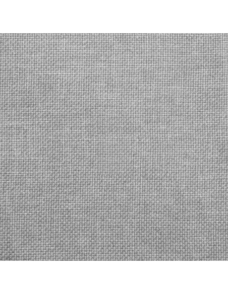 Divano Modulare con Poggiapiedi e Cuscini Tessuto Grigio Nuvola
