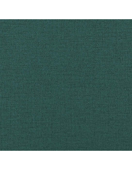 Divano Modulare con Poggiapiedi e Cuscini Tessuto Verde Scuro