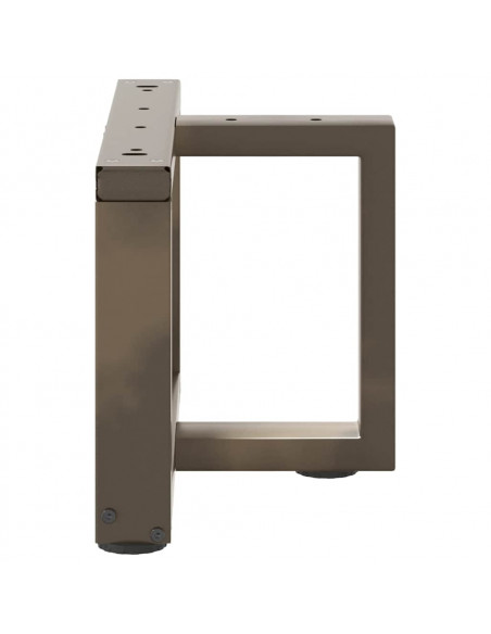 Gambe Tavolino Caffè a T 2 pz Naturale 40x25x(30-31) cm Acciaio
