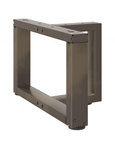 Gambe Tavolino Caffè a T 2 pz Naturale 50x25x(30-31) cm Acciaio