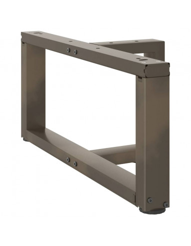 Gambe Tavolino Caffè a T 2 pz Naturale 60x25x(30-31) cm Acciaio