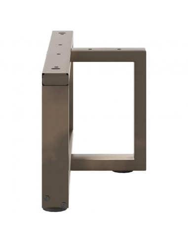 Gambe Tavolino Caffè a T 2 pz Naturale 60x25x(30-31) cm Acciaio