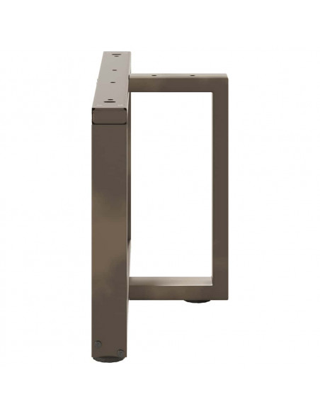 Gambe Tavolino Caffè a T 2 pz Naturale 60x25x(42-43) cm Acciaio