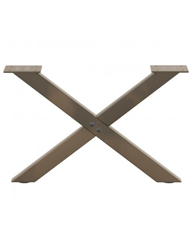 Gambe Tavolino Caffè a X 2 pz Naturale 50x(30-31) cm in Acciaio