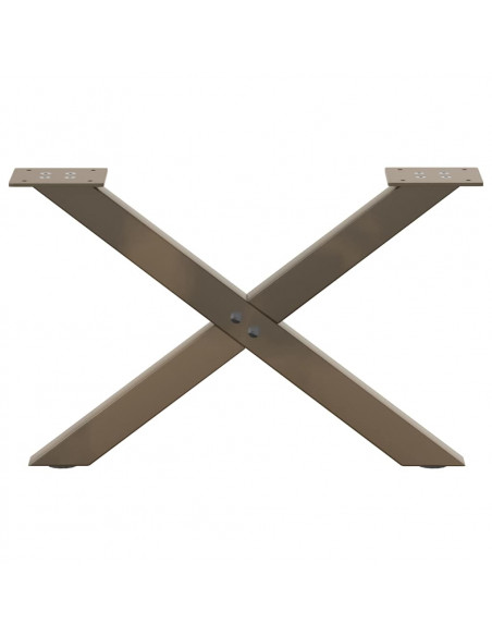 Gambe Tavolino Caffè a X 2 pz Naturale 50x(30-31) cm in Acciaio