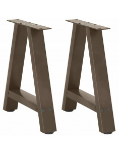 Gambe Tavolino da Caffè a A 2 pz 38x(42-43) cm Acciaio