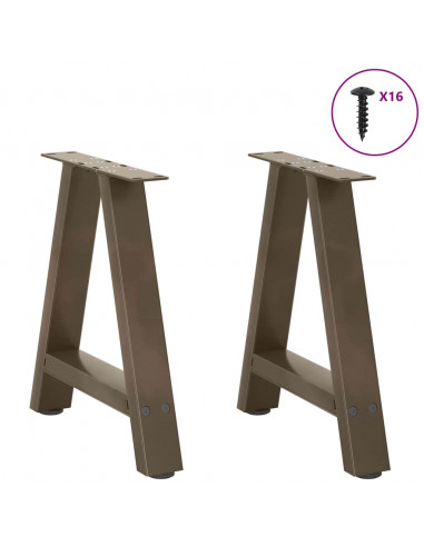 Gambe Tavolino da Caffè a A 2 pz 38x(42-43) cm Acciaio