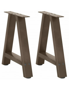 Gambe Tavolino da Caffè a A 2 pz 50x(42-43) cm Acciaio