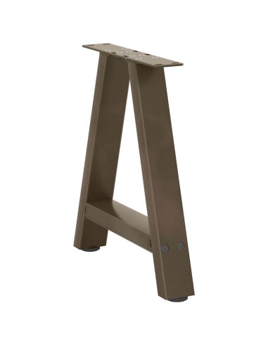 Gambe Tavolino da Caffè a A 2 pz 50x(42-43) cm Acciaio