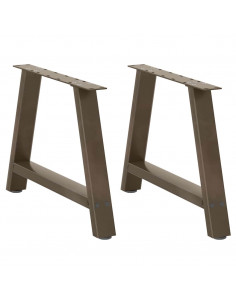 Gambe Tavolino da Caffè a A 2 pz 70x(42-43) cm Acciaio