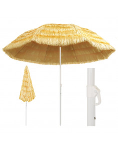 Ombrellone da Spiaggia 300 cm in Stile Hawaiano