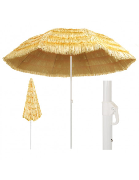 Ombrellone da Spiaggia 300 cm in Stile Hawaiano