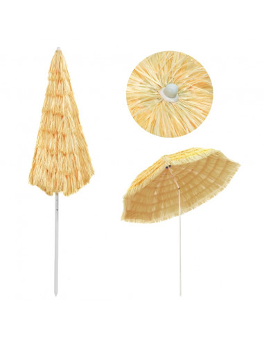Ombrellone da Spiaggia 300 cm in Stile Hawaiano
